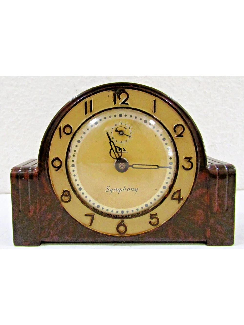 Vintage Lux Symphony Alarm Clock in Brown Bakelite